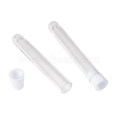 Clear Tube Plastic Bead Containers with Lid(C065Y)-3