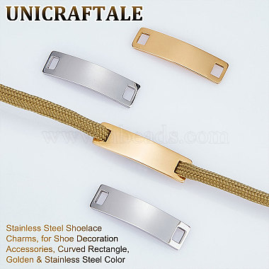 4Pcs 2 Colors 304 Stainless Steel Shoelace Charms(STAS-UN0050-21)-4