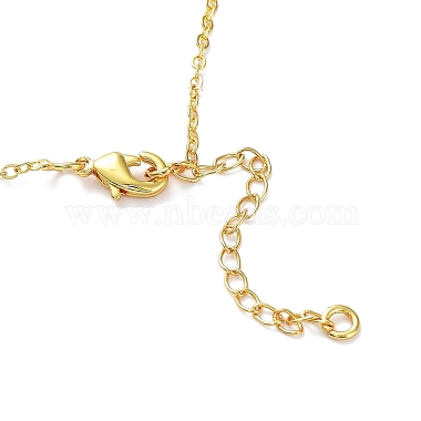 Golden Brass Rhinestone Pendant Necklace with Cable Chains(NJEW-P278-A02)-3