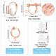 sunnyclue 18pcs 3 accessoires de boucles d'oreilles à clips en laiton(FIND-SC0003-96RG)-2