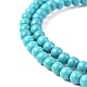 1 Strand Dyed Dark Cyan Round Synthetic Turquoise Beads Strands(X-TURQ-G106-4mm-02E)-5