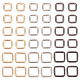 Bague à boucle carrée en fer de style wadorn® 36pcs 9(DIY-WR0006-68)-1
