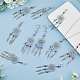 36Pcs 4 Colors Tibetan Style Alloy Woven Net/Web with Feather European Dangle Charms(HJEW-AB00503)-5