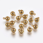 304 Stainless Steel Tube Bails, Loop Bails, Rondelle, Golden, 8.5x6mm, Hole: 1mm, Inner Diameter: 3mm(STAS-G174-23G)