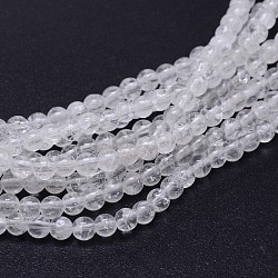 Natural Quartz Crystal Round Beads Strands, Rock Crystal Beads, 8mm, Hole: 1mm, about 46pcs/strand, 15 inch(X-G-J303-01-8mm)