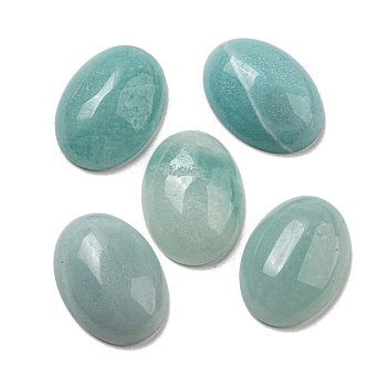 Natural Flower Amazonite Cabochons, Oval, 18x13x5~5.5mm