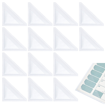 PVC Calendar Corner Guards, Adhesive Transparent Sheet Protectors, Triangle, Clear, 101x101mm