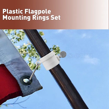 Plastic Flagpole Mounting Rings Set(FIND-WH0053-24)-6