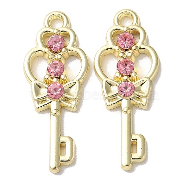 Golden Pink Key Alloy Pendants
