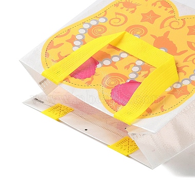 Summer Beach Theme Printed Flip Flops Non-Woven Reusable Folding Gift Bags with Handle(ABAG-F009-E11)-3