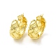 Brass Rhombus Hoop Earrings for Women(EJEW-E273-15LG)-1
