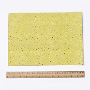 Floral Pattern Printed A4 Polyester Fabric Sheets, Self-adhesive Fabric, for Garment Accessories, Yellow, 30x21.5x0.03cm(DIY-WH0158-63A-10)