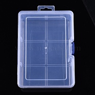 Rectangle Plastic Bead Storage Boxes, Jewelry Case for Beads, Small Items, Clear, 16.5x12x6cm(X-CON-YW0001-32)