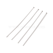 304 Stainless Steel Flat Head Pins, Stainless Steel Color, 60x0.6mm, Head: 1.5mm(STAS-Z089-03P-12)