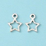 Tibetan Style Alloy Charms, Star, Christmas, Antique Silver, Lead Free & Cadmium Free, 14x10x2mm, Hole: 1.5mm(LF10686Y)