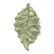 Alloy Pendants, Spray Painted, Christmas Scheme Charms, Leaf, 47.5x26x5mm, Hole: 1.8mm(FIND-M037-01H)