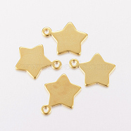 201 Stainless Steel Pendants, Star, Golden, 17x13.5x1mm, Hole: 1.5mm(STAS-F162-23G)