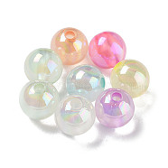 Transparent Acrylic Beads, Luminous Beads, Glow in the Dark, Imitation Jelly, Round, Mixed Color, 15.5x14.5mm, Hole: 4mm(X-OACR-Z013-20)