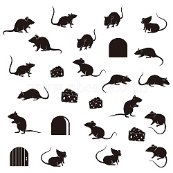 PVC Wall Stickers, Wall Decoration, Mouse Pattern, 350x570mm(DIY-WH0228-500)