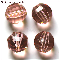 Imitation Austrian Crystal Beads, Grade AAA, Faceted, Round, Light Salmon, 6mm, Hole: 0.7~0.9mm(SWAR-F079-6mm-30)