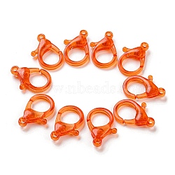 Transparent Plastic Lobster CLaw Clasps, FireBrick, 26x19x6mm, Hole: 2mm(KY-H005-A11)