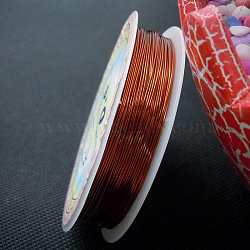 Round Copper Jewelry Wire, Saddle Brown, 18 Gauge, 1mm, about 8.2 Feet(2.5m)/roll(CWIR-CW1mm-10)