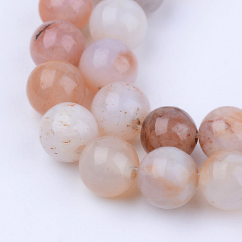 Natural Agate Beads Strands, Round, Dyed, 6~6.5mm, Hole: 1mm, about 63pcs/strand, 15.5 inch