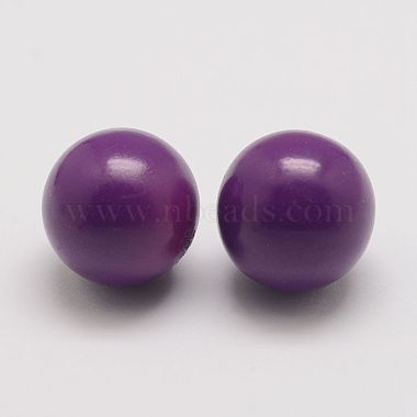 Purple Round Brass Beads