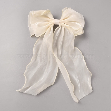 Big Bowknot Organza Hair Barrettes(AJEW-WH20002-15A)-1