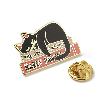 Cartoon Cat Skeleton Shape Alloy Enamel Pin Brooch(JEWB-R268-02D)-2