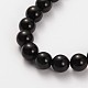 Natural Gemstone Obsidian Round Beads Strands(G-O030-4mm-08)-2