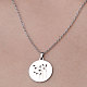 201 Stainless Steel Hollow Leaf Pendant Necklace(NJEW-OY001-33)-1