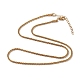 Ion Plating(IP) 304 Stainless Steel Bone Rope Chain Necklace for Women(NJEW-I121-01B-G)-1