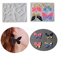 DIY Butterfly Shape Ornament Silicone Molds, Resin Casting Molds, for UV Resin, Epoxy Resin Jewelry Making, White, 70x88x5mm, Inner Diameter: 31.5~32.5x34~43mm(DIY-E065-01)