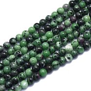 Natural Ruby in Zoisite Beads Strands, Round, 6~6.5mm, Hole: 0.8mm, about 60pcs/Strand, 14.96 inch(38cm)(G-K310-C10-6mm)