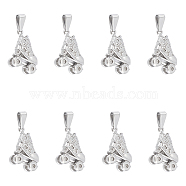 8Pcs 304 Stainless Steel Pendants, Roller Skate, Stainless Steel Color, 19x14.5x6.5mm, Hole: 7.5x3.5mm(STAS-UN0045-35P)