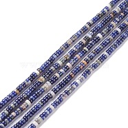 Natural Sodalite Beads Strands, Heishi Beads, Flat Round/Disc, 4~4.5x2.5mm, Hole: 0.6mm, about 152pcs/strand, 15.04''(38.2cm)(G-F631-A46)