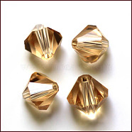Imitation Austrian Crystal Beads, Grade AAA, Faceted, Bicone, Goldenrod, 8x8mm, Hole: 0.9~1mm(SWAR-F022-8x8mm-246)
