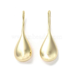 Brass Dangle Earrings, Teardrop, Golden, 34x11x10mm(EJEW-Q787-02G)
