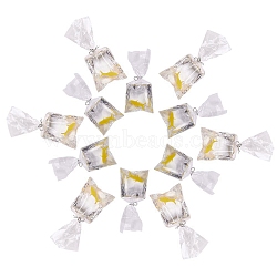 SUNNYCLUE 12Pcs Resin Pendants, Goldfish Water Bag Shape, Yellow, 54.5x23.5x10.5mm, Hole: 2.5mm, 12pcs(RESI-SC0001-91A)