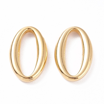 304 Stainless Steel Linking Ring Pendants, Oval Ring, Golden, 16x10x2.5mm, Inner Diameter: 4mm