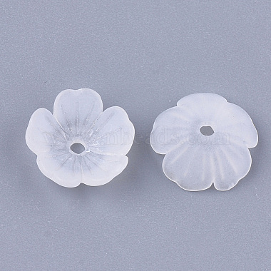 5-Petal Transparent Acrylic Bead Caps(X-FACR-T001-11)-2
