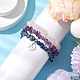 3Pcs 3 Styles Natural Rose Quartz & Amethyst & Lapis Lazuli Chips Stretch Bracelets Sets(BJEW-JB11076-09)-2