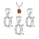 3Pcs Sterling Silver Basket Pendant Setting with Prongs Mounting(FIND-PH0028-44)-6