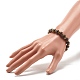 Gemstone Round Beaded Stretch Bracelet for Women(BJEW-JB07708)-5