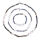 3комплект ожерелья и эластичного браслета из натуральных ракушек и пластиковых жемчужных цветов и стеклянных бусин(SJEW-SW00010-01)-1