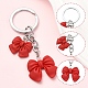 Resin Bowknot Pendant Keychains(KEYC-YW00276)-2