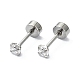 304 Stainless Steel Crystal Rhinestone Ear False Plugs(STAS-C089-04A-P)-1