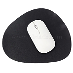 PU Leather Mouse Pad, Triangle, Black, 180x220x1.5mm(AJEW-GF0014-07B)