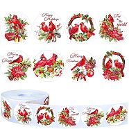 Christmas Paper Stickers, Self-adhesive Decorative Stickers Decals, Christmas Bell, 25mm, 500pcs/roll(STIC-P013-02C)